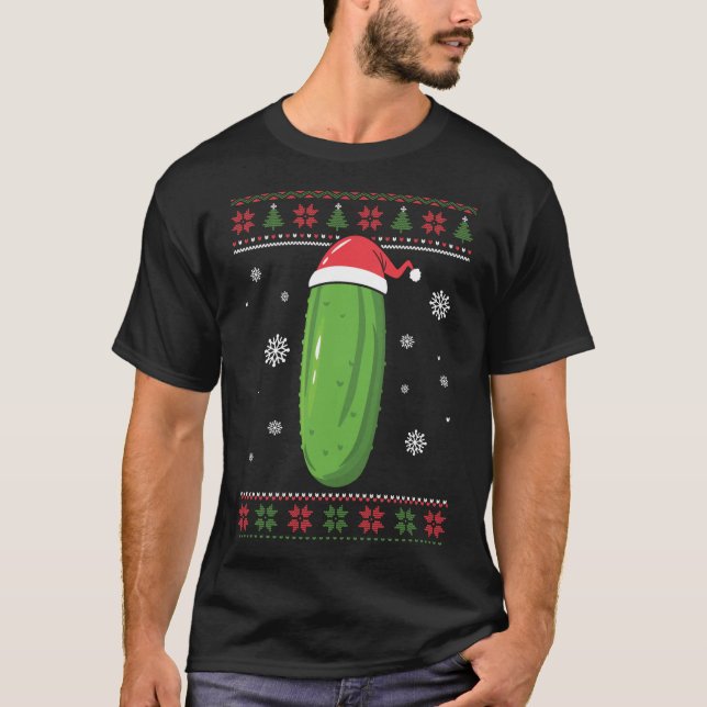 Weihnachtspickle ~ Funny Ugly Sweater Design T-Shirt (Vorderseite)