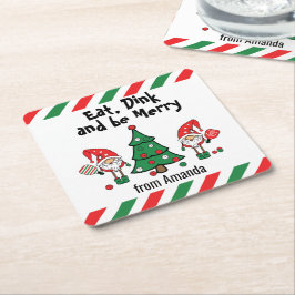 Weihnachtspickleball rechteckiger pappuntersetzer