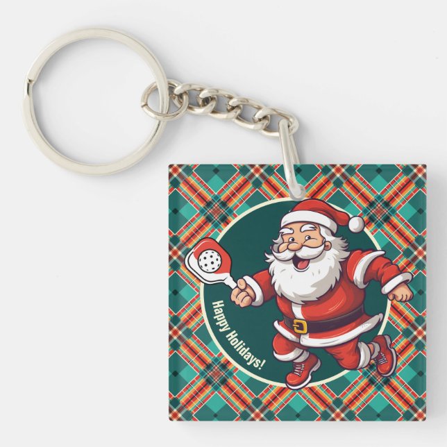 🎅 Weihnachtspickleball Schlüsselanhänger (Vorderseite)
