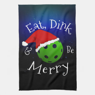 Weihnachtspickleball-Sprichwort Geschirrtuch