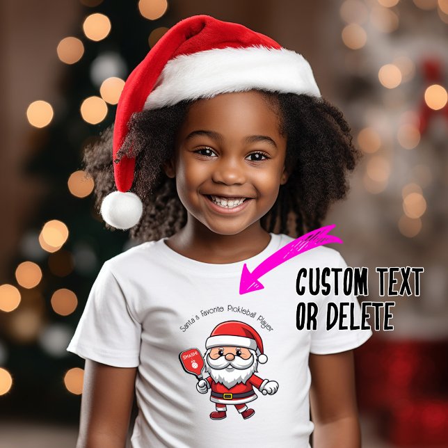 🎅 Weihnachtspickleball T-Shirt (Santa's Favorite Pickleball Payer, custom text)