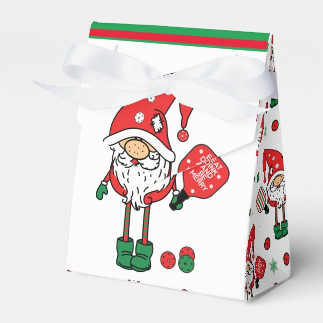 Weihnachtspickleball Weihnachtszelt Gefälligkeitsb Geschenkschachtel (Vorderseite)