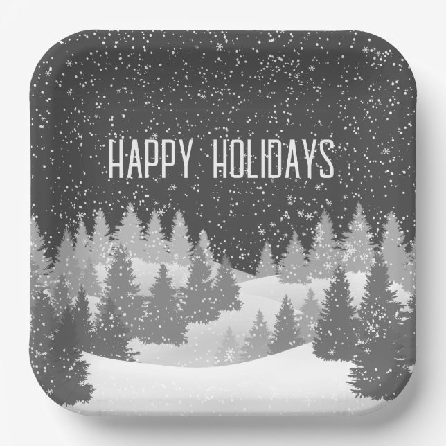 Weihnachtspießen Pappteller (Vorderseite)