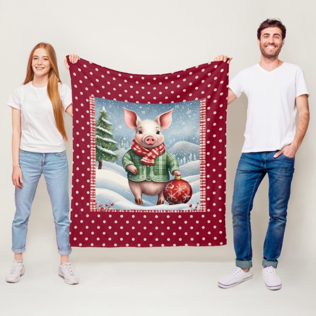 Weihnachtspigment Fleecedecke (Beispiel)