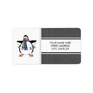 WeihnachtsPinguin-Adressen-Postsendung-Aufkleber Adressaufkleber