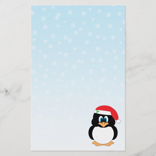 WeihnachtsPinguin-Briefpapier Briefpapier (Vorderseite)