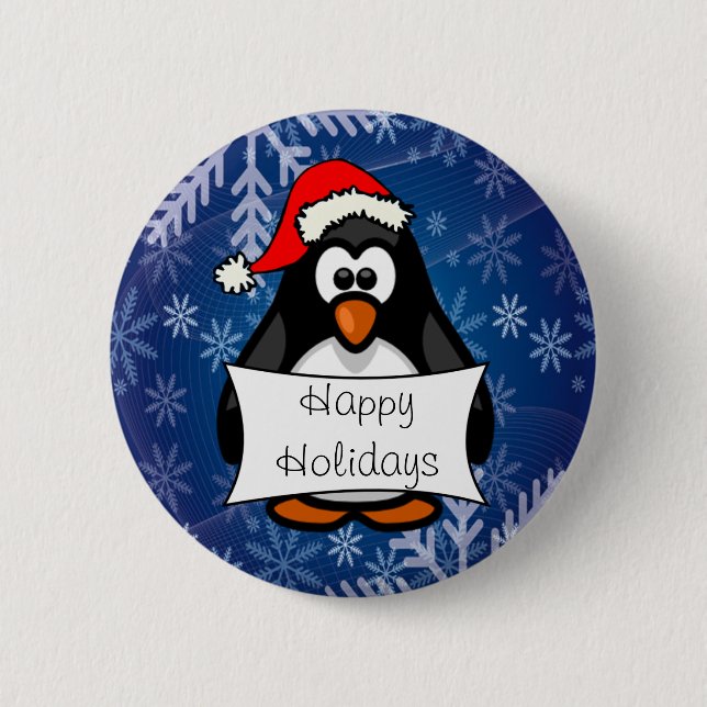 WeihnachtsPinguin Button (Vorderseite)