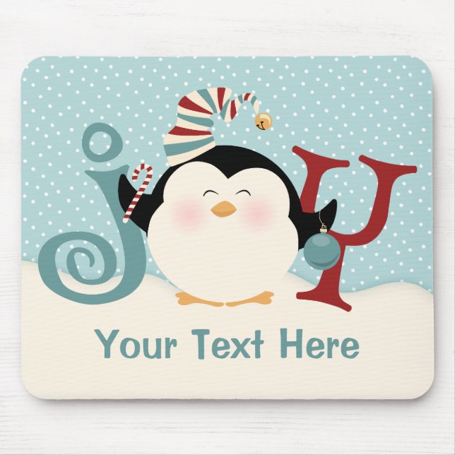 WeihnachtsPinguin-Freude Mousepad (Vorne)