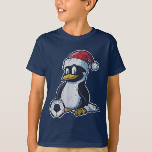 WeihnachtsPinguin-Fußball T-Shirt