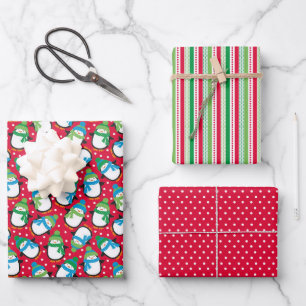 Weihnachtspinguin Geschenkpapier Set