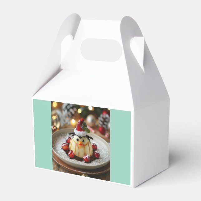 Weihnachtspinguin Geschenkschachtel (Vorderseite)