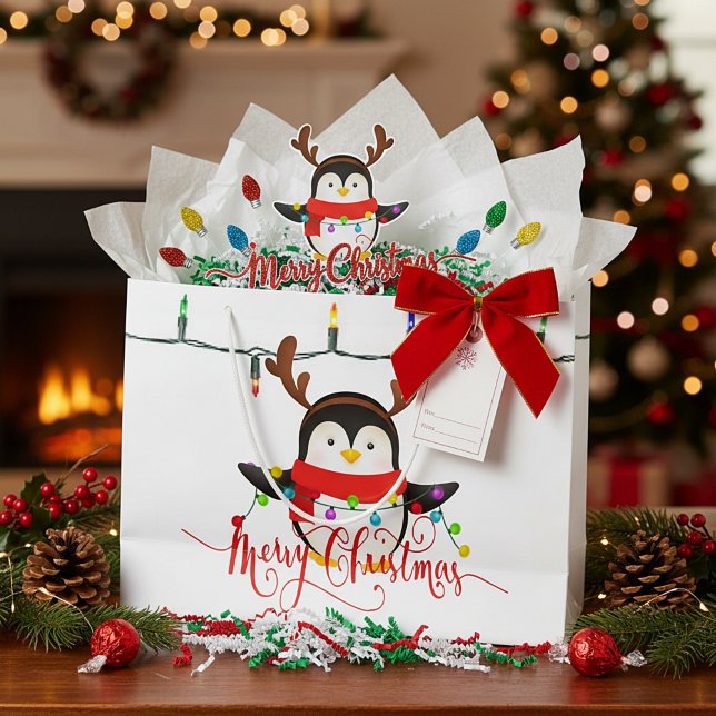 Weihnachtspinguin Große Geschenktüte (Von Creator hochgeladen)