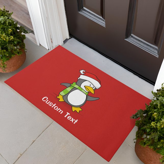 Weihnachtspinguin im Schnee Fußmatte (Von Creator hochgeladen)