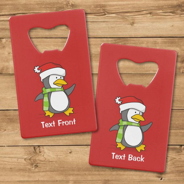 Weihnachtspinguin im Schnee Geldbeutel Flaschenöffner (Von Creator hochgeladen)