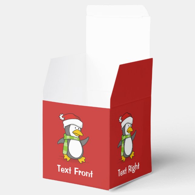 Weihnachtspinguin im Schnee Geschenkschachtel (Geöffnet)