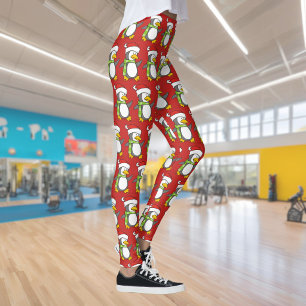 Weihnachtspinguin im Schnee Leggings
