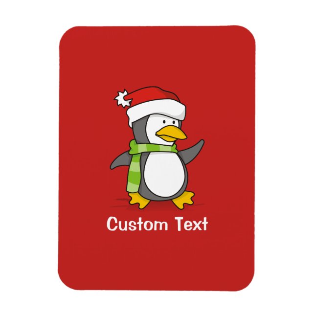 Weihnachtspinguin im Schnee Magnet (Vertikal)