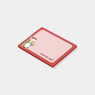 Weihnachtspinguin im Schnee Post-it Klebezettel