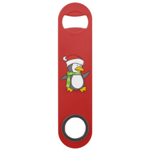 Weihnachtspinguin im Schnee Speedflaschenöffner