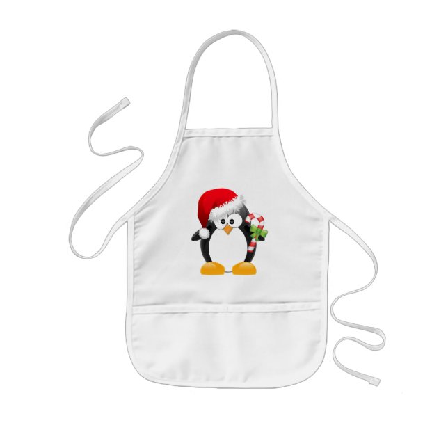 WeihnachtsPinguin Kinderschürze (Vorne)