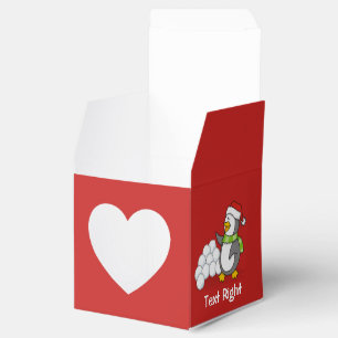 WeihnachtsPinguin mit dem Schneeballwellenartig Geschenkschachtel