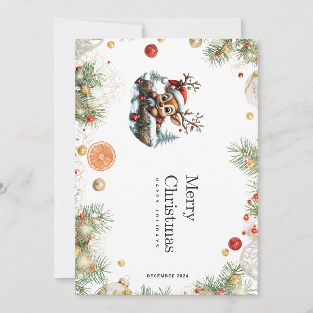 Weihnachtspinguin mit Pressekarte Einladung (Vorderseite)