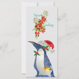 Weihnachtspinguin-Notizkarte 