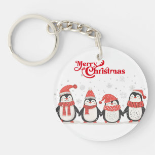Weihnachtspinguin-Schlüsselanhänger Schlüsselanhänger