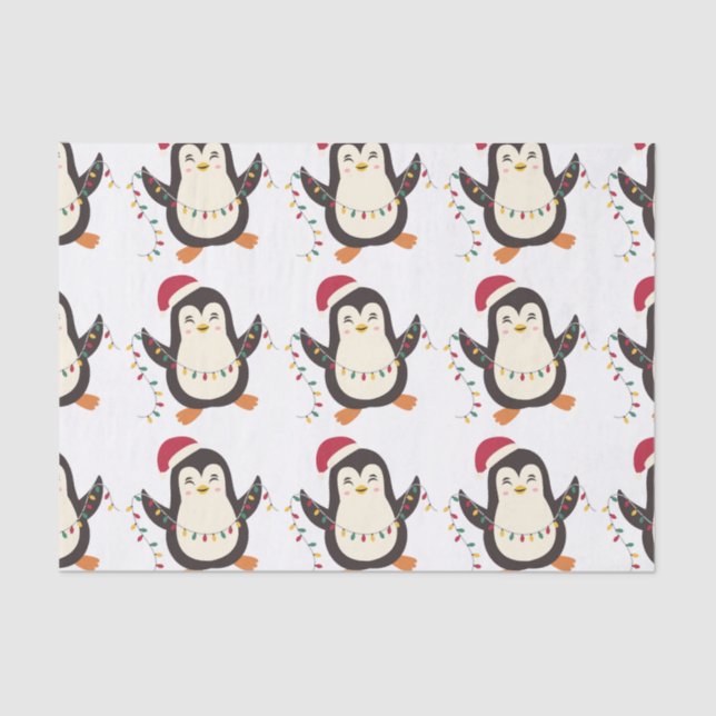 Weihnachtspinguin Seidenpapier (Vorderseite)