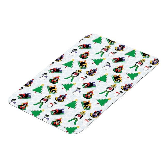 Weihnachtspinguin Ski Magnet (Linke Seite)