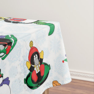 Weihnachtspinguin Ski Tischdecke