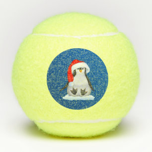 Weihnachtspinguin Tennisbälle