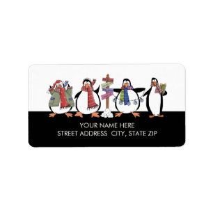 Weihnachtspinguine Adresse Mailing Labels Adressaufkleber