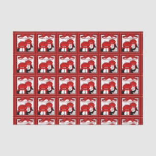 Weihnachtspinguine Dekoupage Set Tissue Paper Seidenpapier
