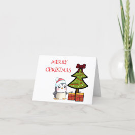 Weihnachtspinguine Faltkarte Feiertagskarte