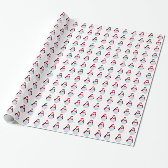 WeihnachtsPinguine Geschenkpapier (Ungerollt)