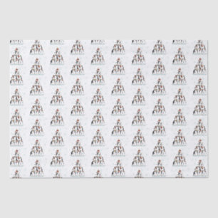 Weihnachtspinguine Muster mit Schneeflocken Seidenpapier