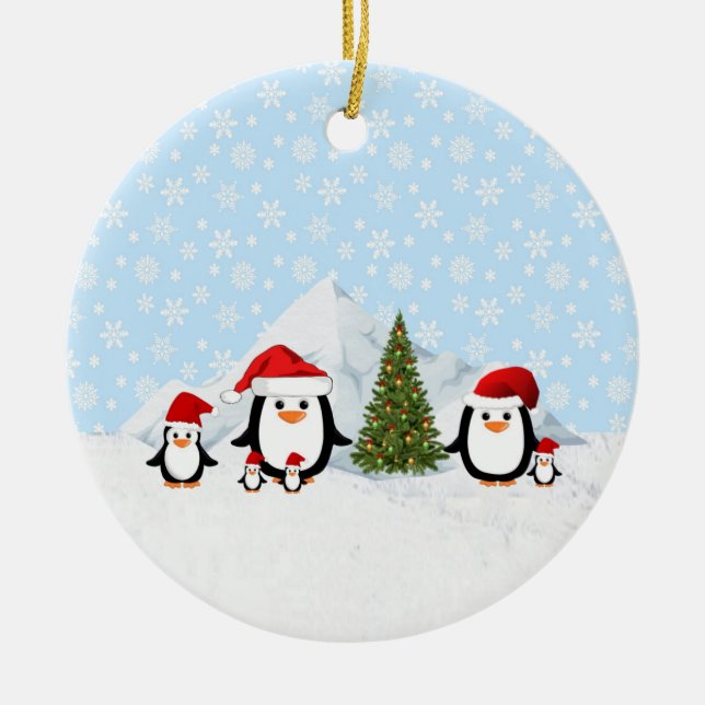Weihnachtspinguine Ornament (Vorne)