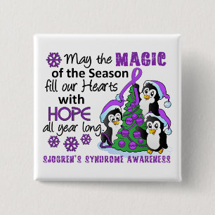 WeihnachtsPinguine Sjogrens Syndrom Button