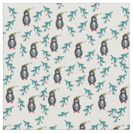 Weihnachtspinguine Wasserfarbe Stoff