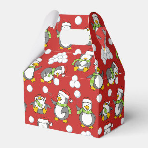 Weihnachtspinguinhintergrund Geschenkschachtel