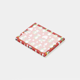 Weihnachtspinguinhintergrund Post-it Klebezettel