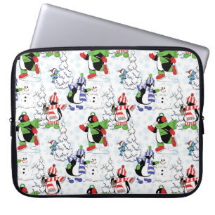 Weihnachtspinguiteis-Skaten Laptopschutzhülle