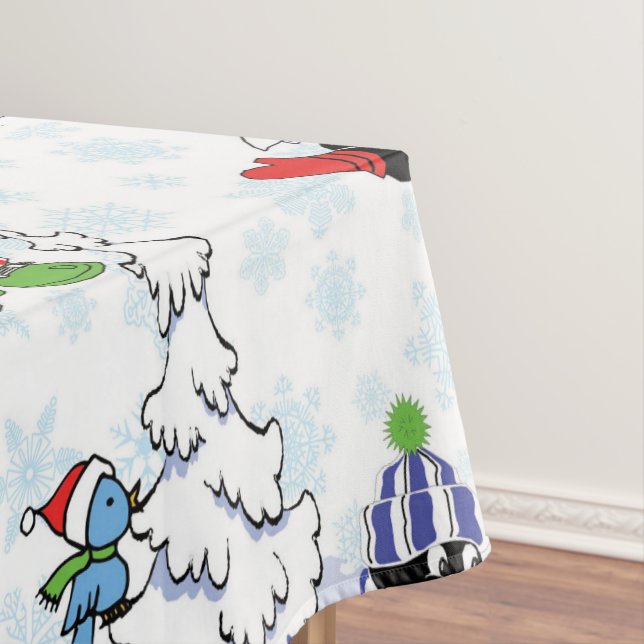 Weihnachtspinguiteis-Skaten Tischdecke (Beispiel)
