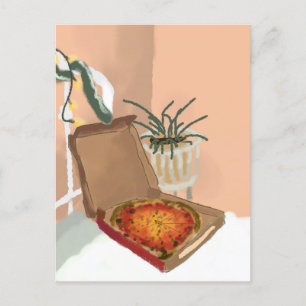 Weihnachtspizza Postkarte