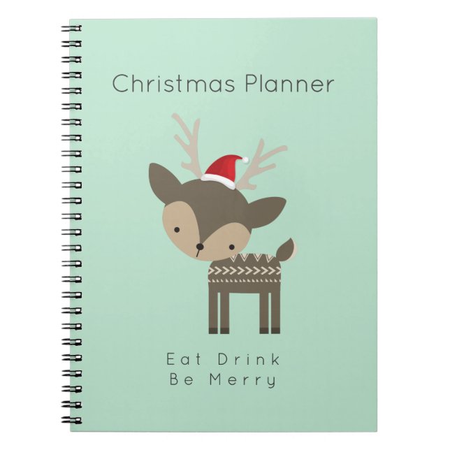 Weihnachtsplaner Whimsical Deh in roter Weihnachts Notizblock (Vorderseite)