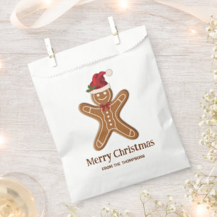 Weihnachtsplätzchen aus Ingwer mit Text Geschenktütchen