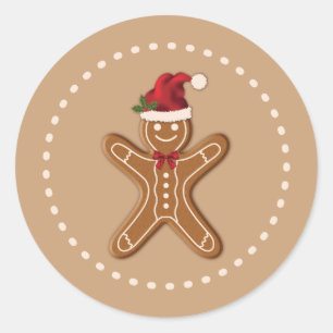 Weihnachtsplätzchen aus Lebkuchen Runder Aufkleber