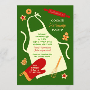 Weihnachtsplätzchen-Austausch-Party Einladung