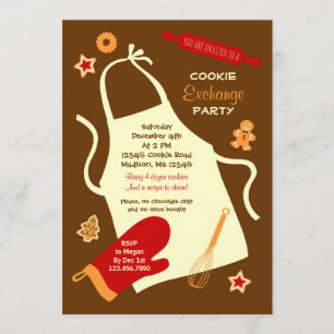 Weihnachtsplätzchen-Austausch-Party Einladung